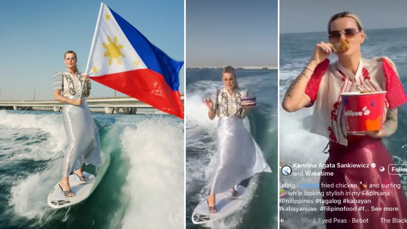 Dubai: ‘Surfer Barbie’ rides waves in Filipiniana to honor Philippines