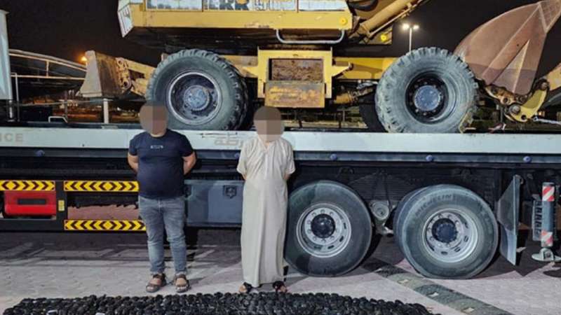 UAE busts drug smugglers who hid narcotics inside excavator