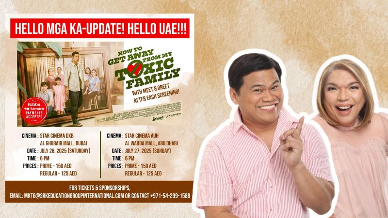 Ogie Diaz, Mama Loi to attend UAE premiere of 'How to Get Away from My Toxic Family'