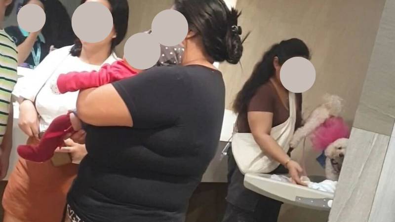 Pet dog on diaper station at Philippine mall sparks heated backlash online