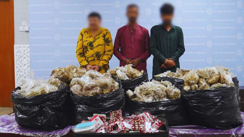 Sharjah Police bust international drug ring smuggling 131kg of narcotics from Canada, Spain