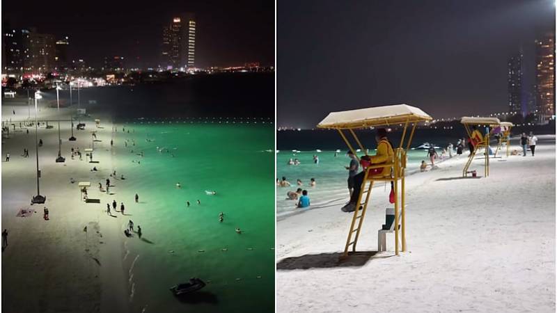Abu Dhabi opens new night beach at Corniche