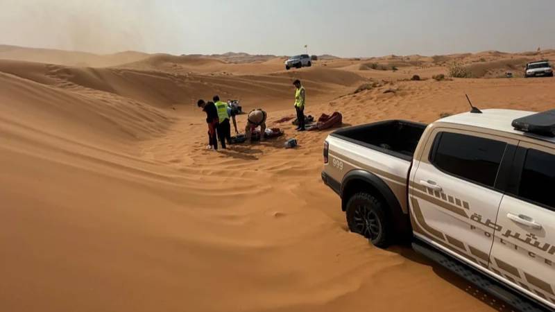 Sharjah Police airlift Emirati man after motorcycle crash in Al Madam desert
