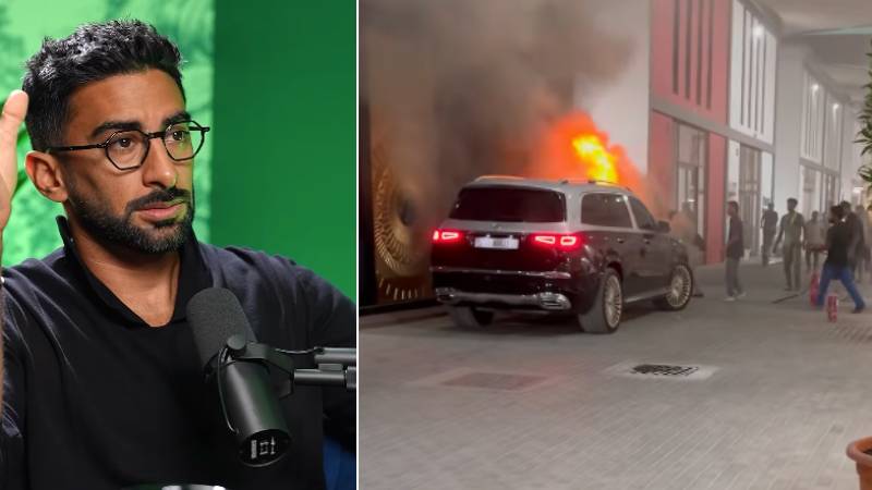 Viral video: Influencer Anas Bukhash thanks bystanders, Dubai Police for help after luxury car catches fire