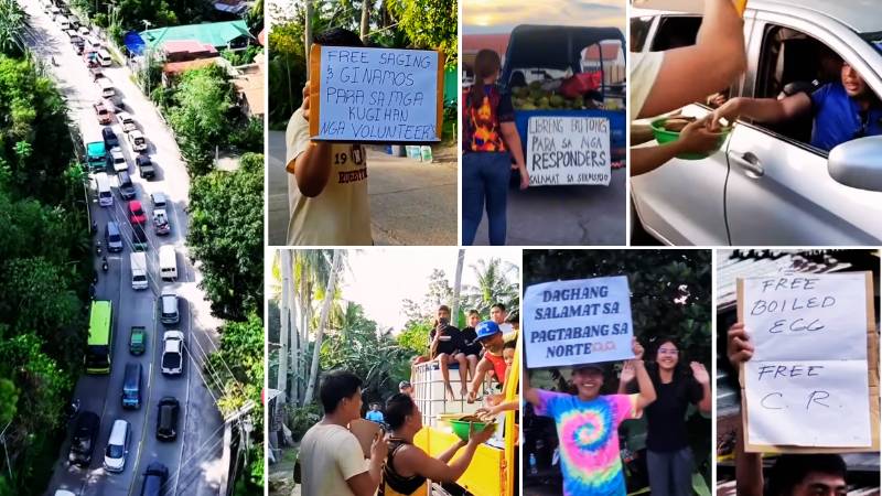 Cebu quake victims give back as Filipinos brave 12-hour traffic to send aid