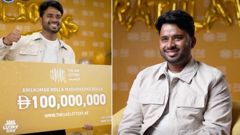 Indian expat wins UAE’s first Dh100 million lottery jackpot
