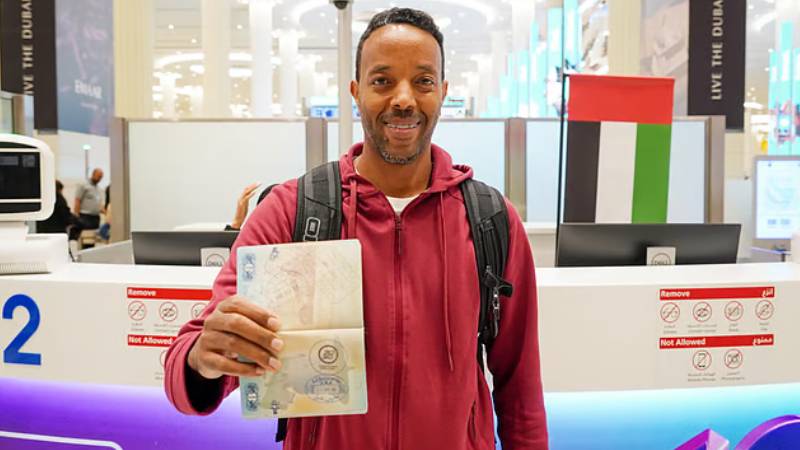 Dubai Airport welcomes travelers with Dubai Fitness Challenge passport stamp