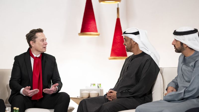 UAE President Sheikh Mohamed, Sheikh Hamdan meet Elon Musk