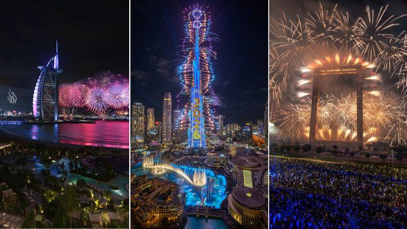 UAE welcomes 2026 with dazzling fireworks, drone shows