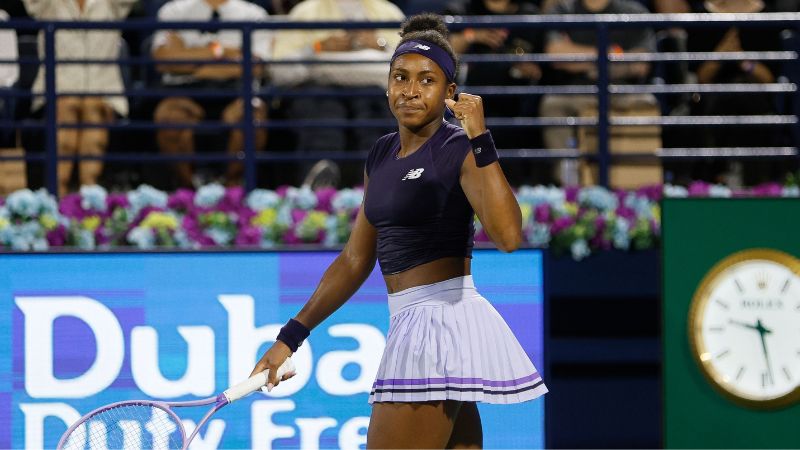 Coco Gauff survives thriller to reach Dubai quarterfinals