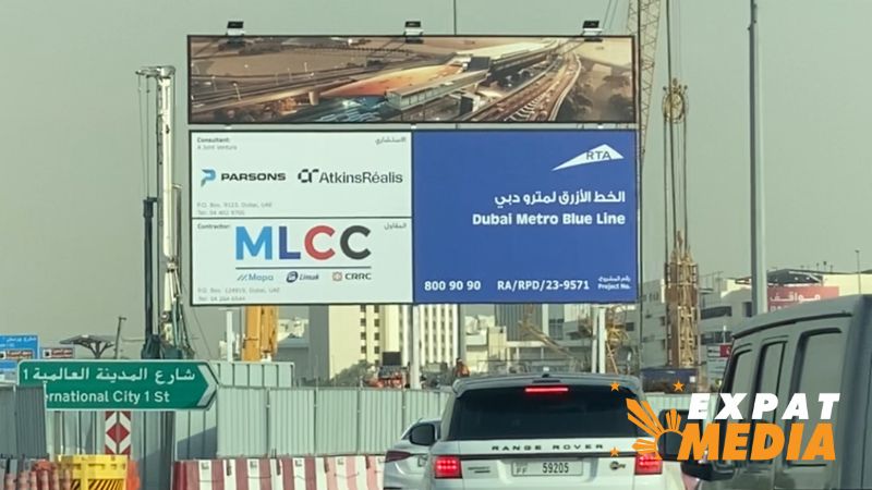 Dubai Metro Blue Line work underway in International City