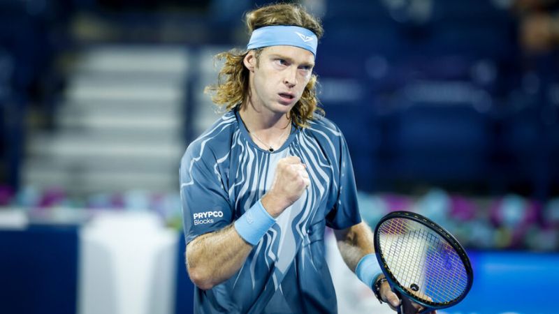 Rublev faces Rinderknech after 3-set battle vs Humbert in Dubai