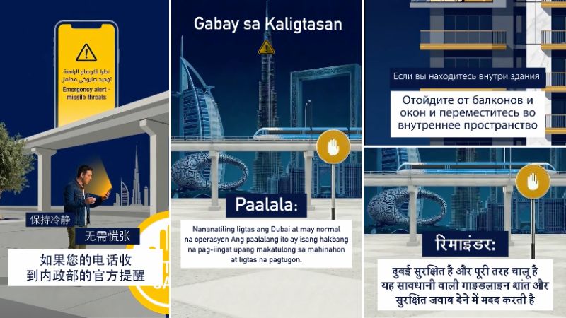 Dubai releases safety video guide in Filipino, 6 other languages