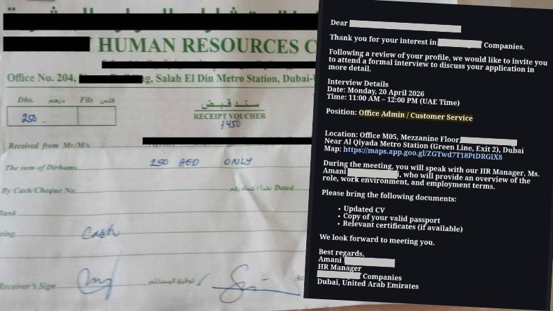 Fake job interviews in UAE: Filipina loses Dh300, warns of recruitment scam