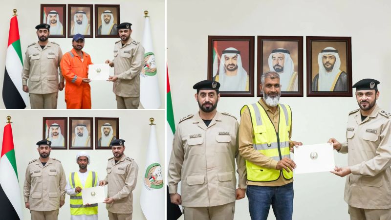 Sharjah honours three men for helping save lives during fire