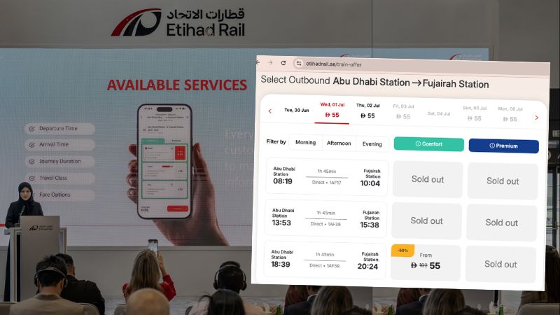 Etihad Rail tickets sold out for June 30 soft launch trip, selling fast on other dates